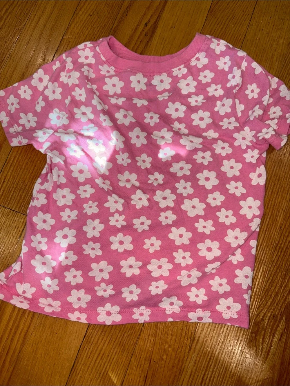 Old Navy Pink Floral Short Sleeve Tee